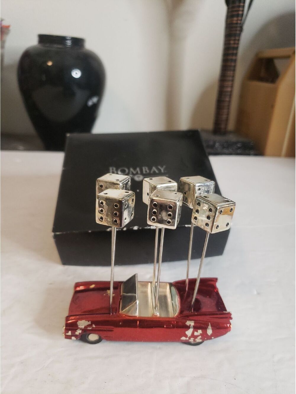 Bombay Cocktail Pick Red Convertible Set